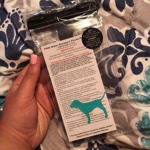 vs pink water resistant phone pouch